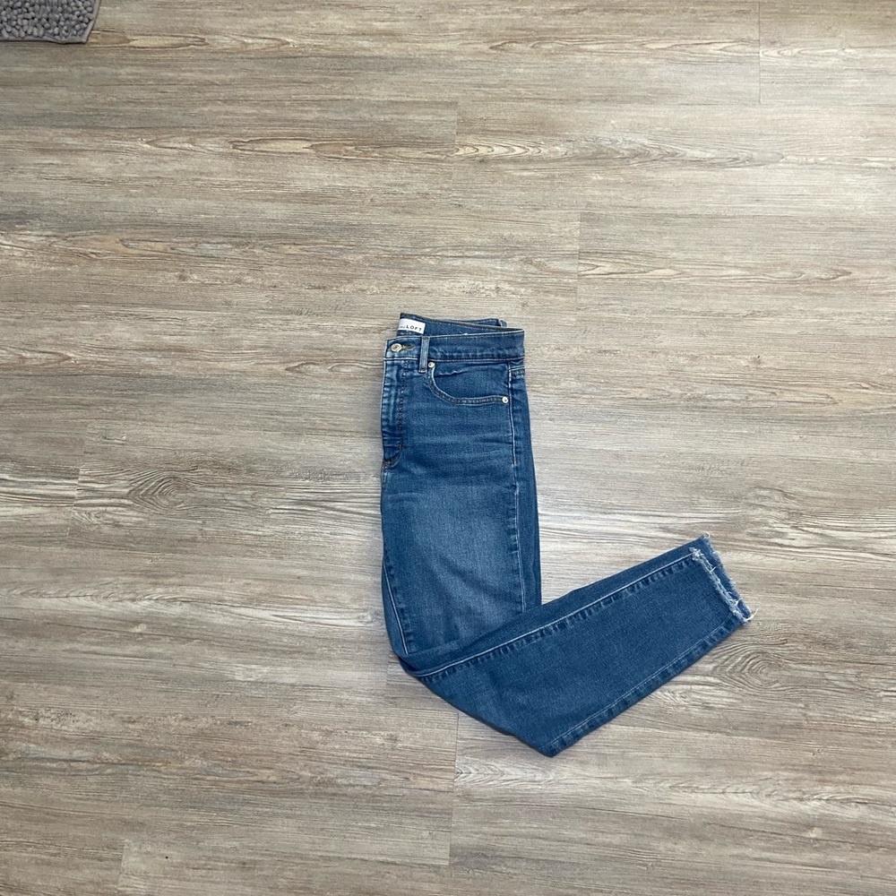 LOFT Skinny Jeans, Raw Hem Ankle